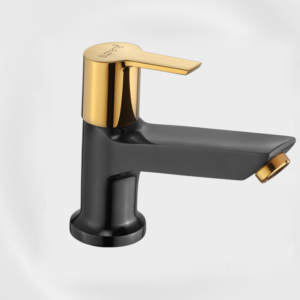 Black & Gold Single Lever Basin Mixer Tap