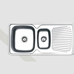 FLORA DOUBLE W/DRAIN BOARD